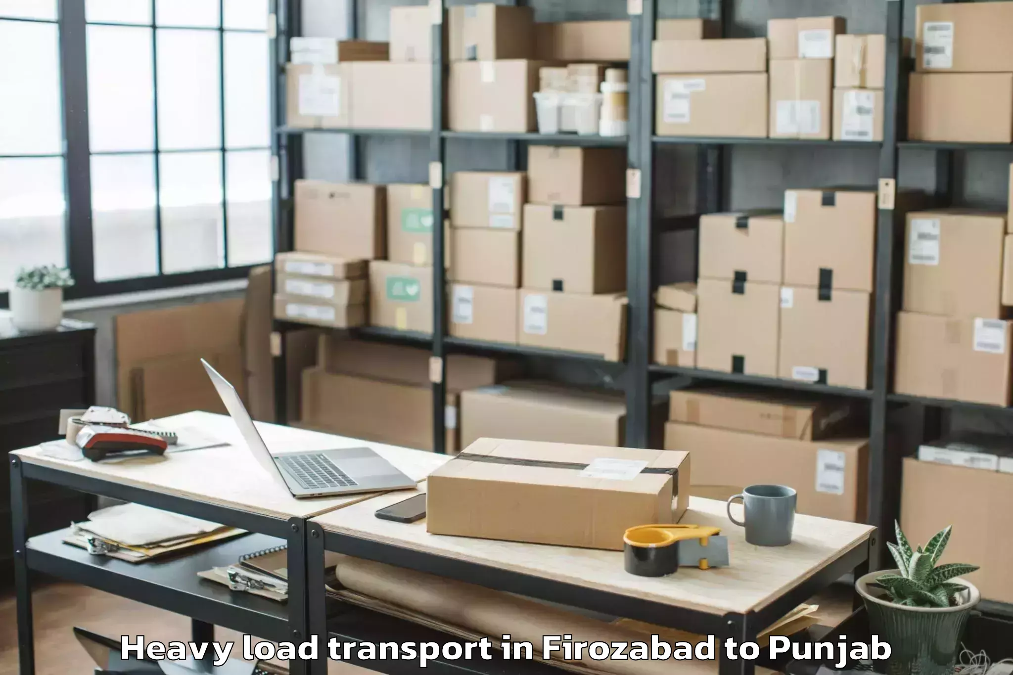 Trusted Firozabad to Dasuya Heavy Load Transport